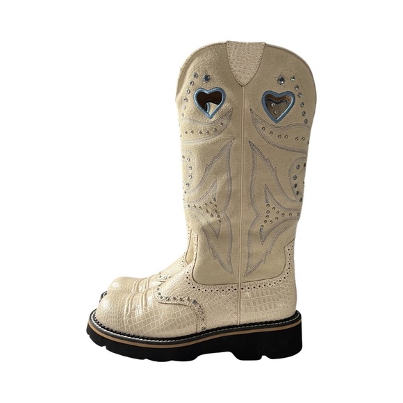 Ariat vintage Y2K leather embroidered cowboy boots size 8